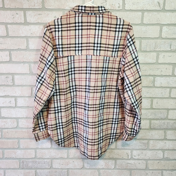 Spoon Jeans Womens Plaid Button Down Shirt Size L - Picture 8 of 11